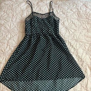 Xhilaration Black and White Polka Dot Dress
